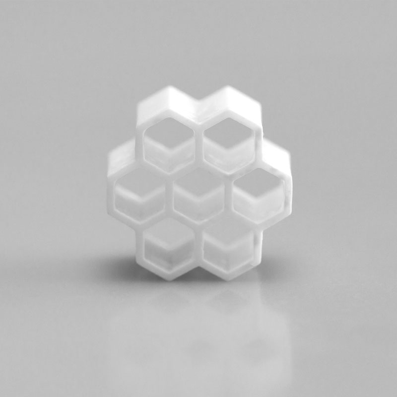 honeycomb-shaped 3D object made of ceramics